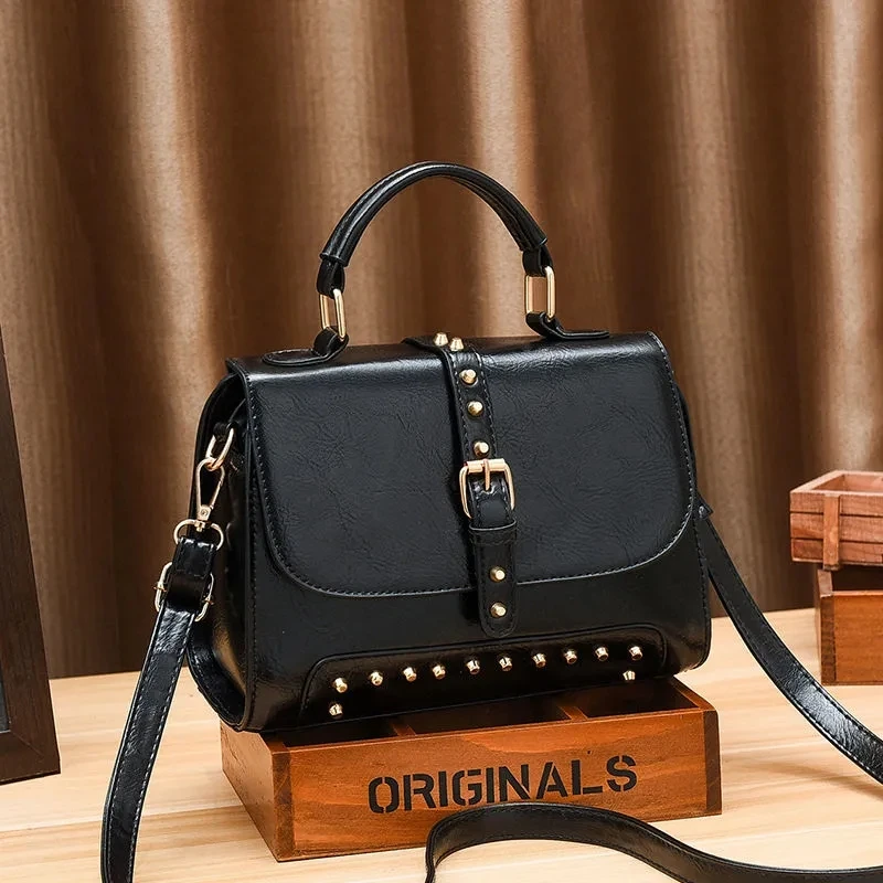 Women's Crossbody Bag Leather Backpack Casual Ladies Bags Black Lady Shoulder Bag Girl Wallet Fashion Women Handbag Rivet Purse
Women's Crossbody Bag Leather Backpack Casual Ladies Bags Black Lady Shoulder Bag Girl Wallet Fashion Women Handbag Rivet Purse
