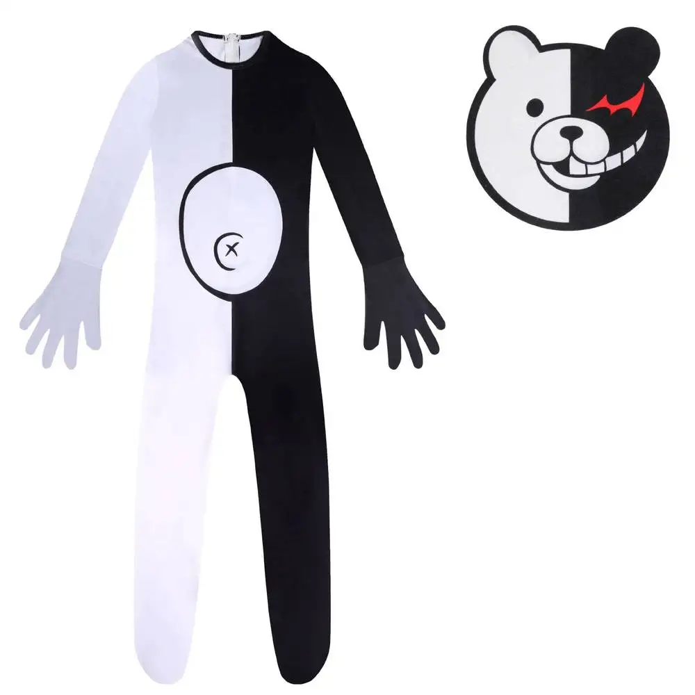 Детские костюмы на Хэллоуин аниме Danganronpa Monokuma черно-белый медведь детский