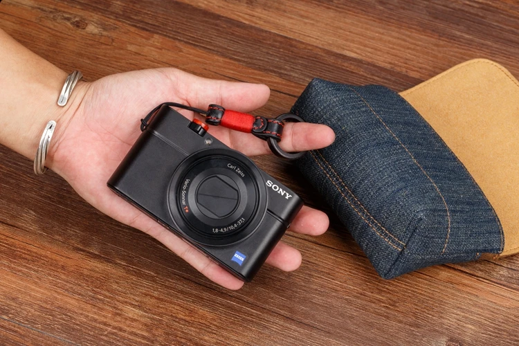 Оригинальный кожаный ремешок ручной работы для камеры Sony телефона с кольцами на
