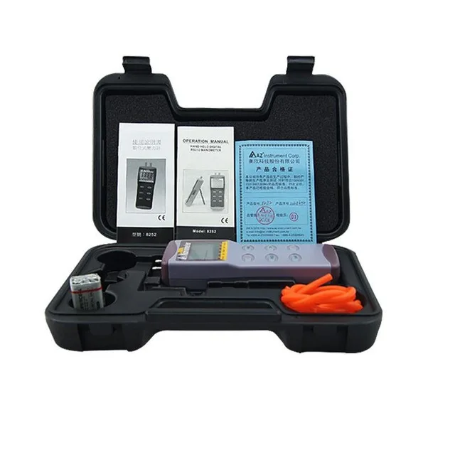 AZ8252 Digital Manometer High-precision Pressure Gauge AZ Differential Pressure Meter Vacuum Gauge Tester Range 2psi
AZ8252 Digital Manometer High-precision Pressure Gauge AZ Differential Pressure Meter Vacuum Gauge Tester Range 2psi