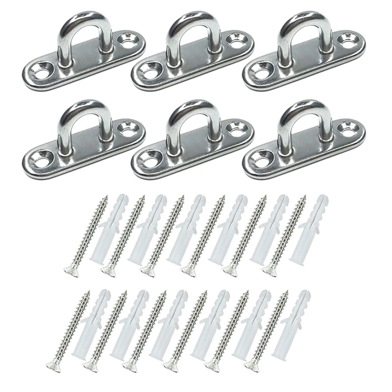 New6 Pcs Stainless Steel 1.8 Inch Pad Eye Plate U Hooks Marine Hardware Staple Hook Loop with Screws
New6 Pcs Stainless Steel 1.8 Inch Pad Eye Plate U Hooks Marine Hardware Staple Hook Loop with Screws