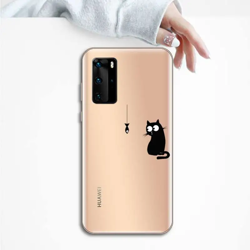 Cute Cat Black Cat Cartoon Phone Case Transparent for huawei honor P 40 30 20 lite Pro 10 i 8 9 x p smart 2019
Cute Cat Black Cat Cartoon Phone Case Transparent for huawei honor P 40 30 20 lite Pro 10 i 8 9 x p smart 2019
