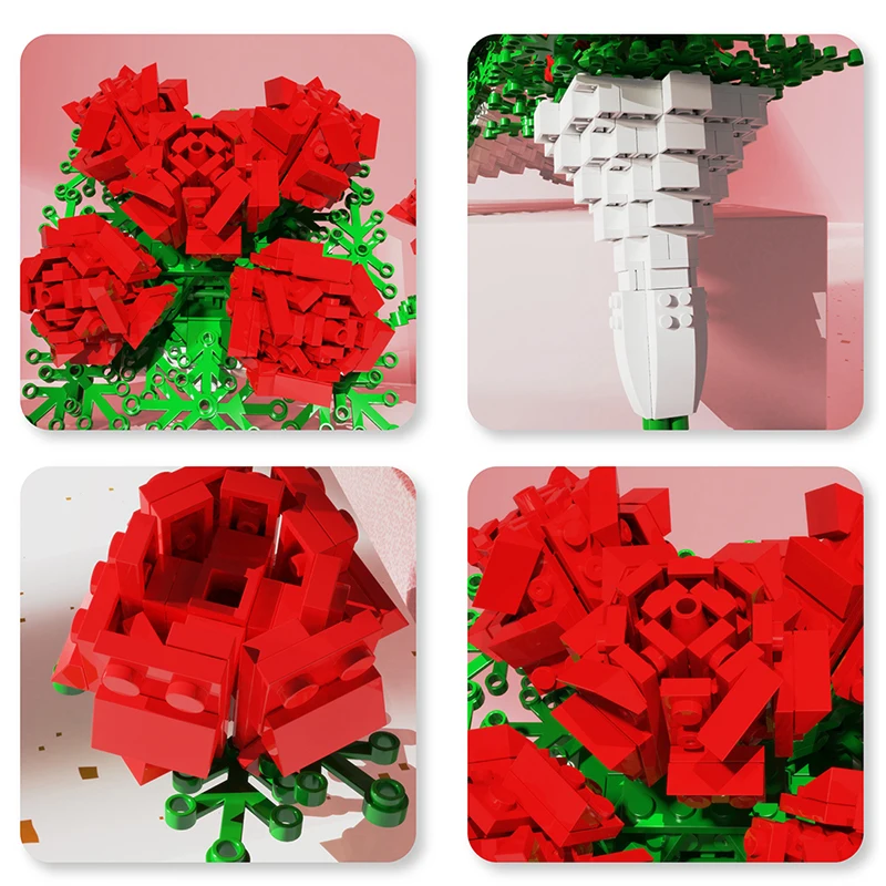 Valentine's Day Gift Rose Flower Building Blocks Assembled Model Compatible Small Building Blocks Diy Insert Adult Toy Gift Box
Valentine's Day Gift Rose Flower Building Blocks Assembled Model Compatible Small Building Blocks Diy Insert Adult Toy Gift Box