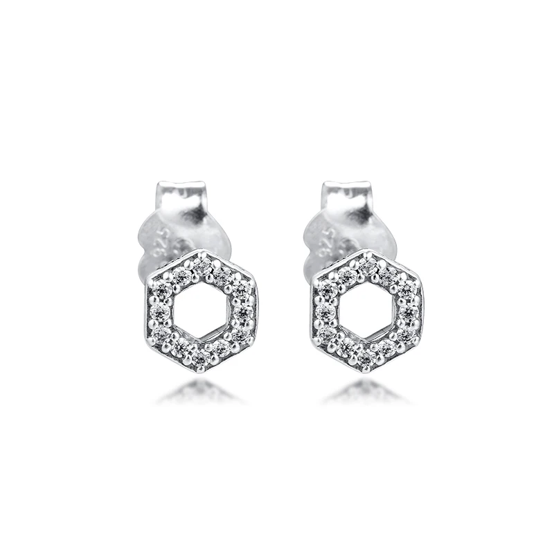 Genuine 925 Sterling Silver Sparkling Honeycomb Hexagon Stud Earrings for Women DIY Making Brincos Wholesale
Genuine 925 Sterling Silver Sparkling Honeycomb Hexagon Stud Earrings for Women DIY Making Brincos Wholesale