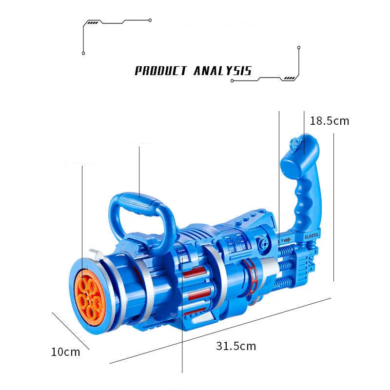 Kids Gatling Bubble Gun Toys Summer Automatic Soap Water Bubble Machine With Music For Children Toddlers Indoor Outdoor Bubble
Kids Gatling Bubble Gun Toys Summer Automatic Soap Water Bubble Machine With Music For Children Toddlers Indoor Outdoor Bubble