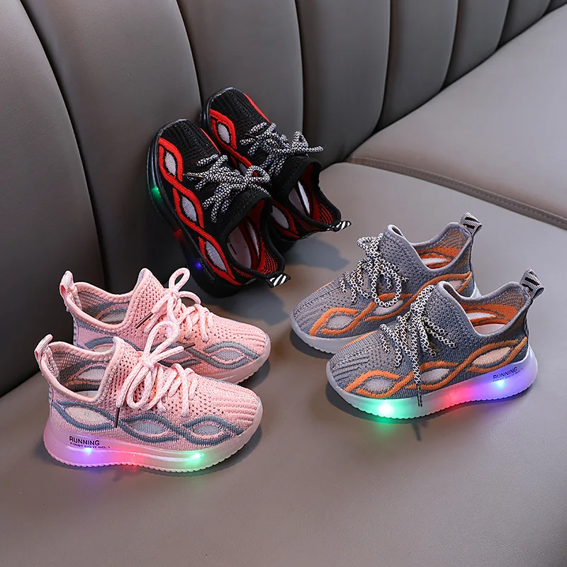 Children's Led Toddler Shoes Boys Girls Lighted Sneakers Glowing Shoes for Kid Mesh Flying Sneakers Boys Baby with Luminous Sole
Children's Led Toddler Shoes Boys Girls Lighted Sneakers Glowing Shoes for Kid Mesh Flying Sneakers Boys Baby with Luminous Sole
