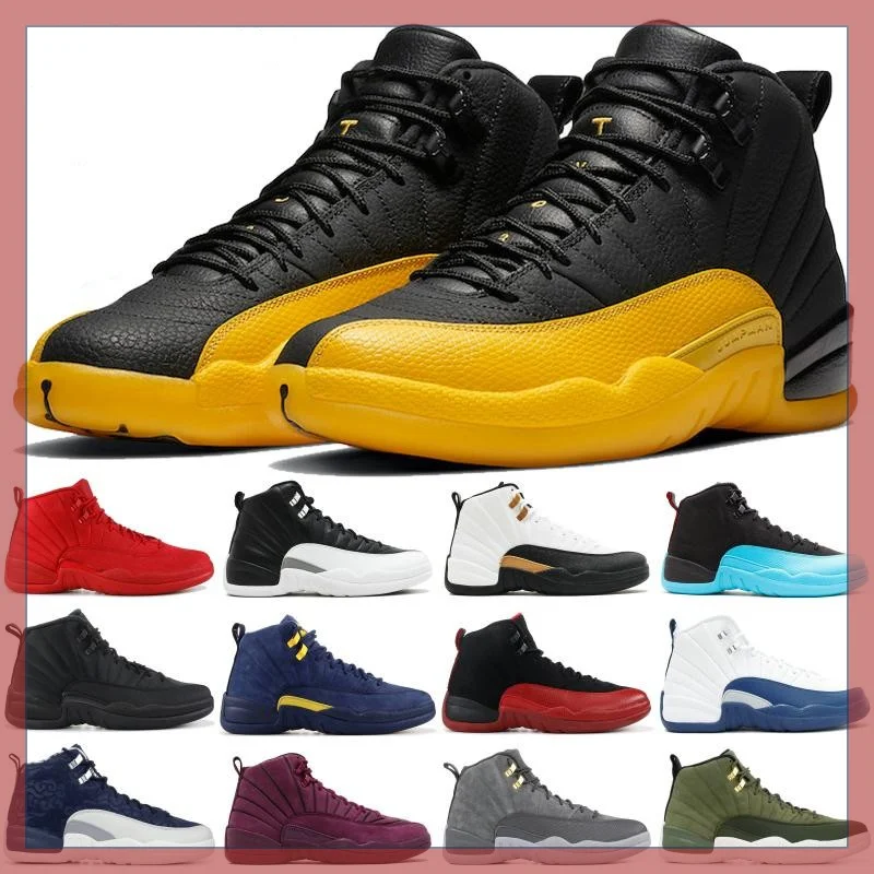 

New Arrival High Quality New 12 University Gold Basketball Shoes For Men 12s Game Royal Indigo Stone Punch Wolf Grey Sports