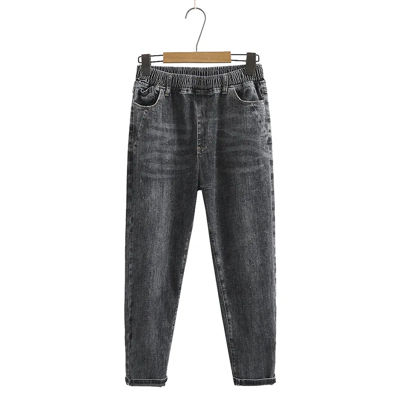 Women's Elastic Waist Long Jeans Oversized Slim Blue Black Denim Pants with Pockets
Women's Elastic Waist Long Jeans Oversized Slim Blue Black Denim Pants with Pockets
