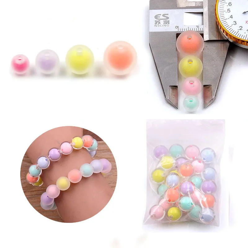 50Pcs 6-12mm 2 Styles Acrylic Beads Cute Frosted Round Loose Spacer Beads For Jewelry Making DIY Handmade Bracelets Accessories 
50Pcs 6-12mm 2 Styles Acrylic Beads Cute Frosted Round Loose Spacer Beads For Jewelry Making DIY Handmade Bracelets Accessories