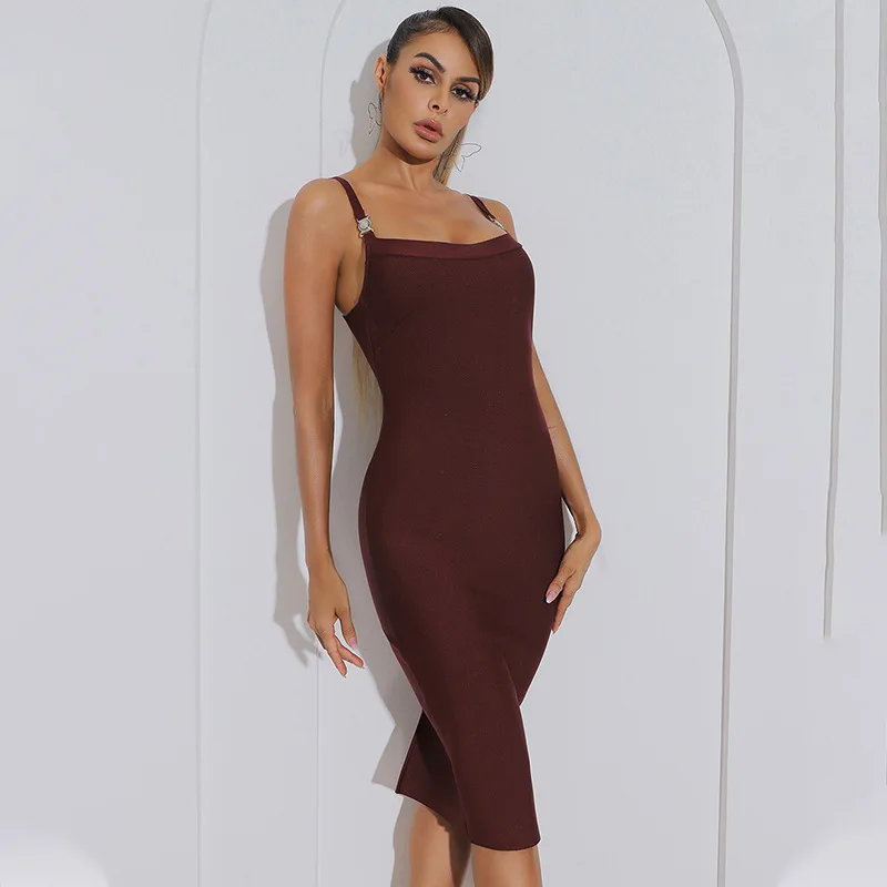 Sexy Bandage Dress Red Wine Spaghetti Strap Sleeveless Bodycon Elegant Backless Club Celebrity Evening Party Split Fork Dresses
Sexy Bandage Dress Red Wine Spaghetti Strap Sleeveless Bodycon Elegant Backless Club Celebrity Evening Party Split Fork Dresses