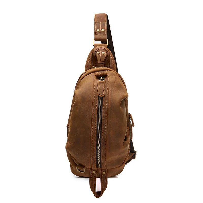 Crazy Horse Leather Men Chest Bag Small Cowhide Travel Bag Vintage Real COW Leather Women Crossbody Bag Brown iPad Messenger Bag
Crazy Horse Leather Men Chest Bag Small Cowhide Travel Bag Vintage Real COW Leather Women Crossbody Bag Brown iPad Messenger Bag