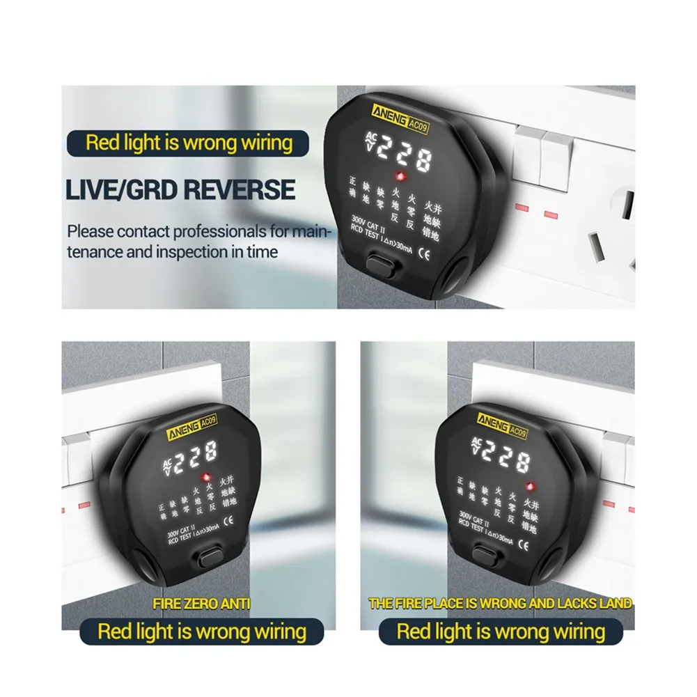 Socket AC09 Socket Tester Hand Tool Tester Tool AC09 High High-Quality Materials Hot Sale Newest
Socket AC09 Socket Tester Hand Tool Tester Tool AC09 High High-Quality Materials Hot Sale Newest