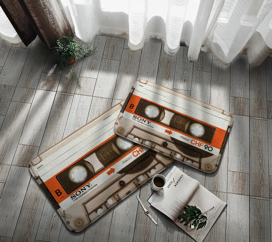 Cassette Tape Mats Anti Slip Floor Carpet Tape Pattern Print Doormat for Bathroom Kitchen Entrance Rugs Home Decoration
Cassette Tape Mats Anti Slip Floor Carpet Tape Pattern Print Doormat for Bathroom Kitchen Entrance Rugs Home Decoration