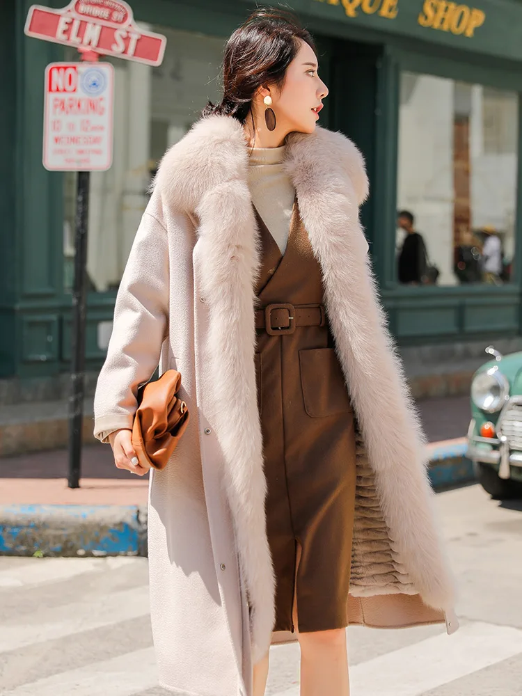 Hot sale Ladies Luxury genuine fox fur collar real wool trench overcoats with natural fox fur trim
Hot sale Ladies Luxury genuine fox fur collar real wool trench overcoats with natural fox fur trim