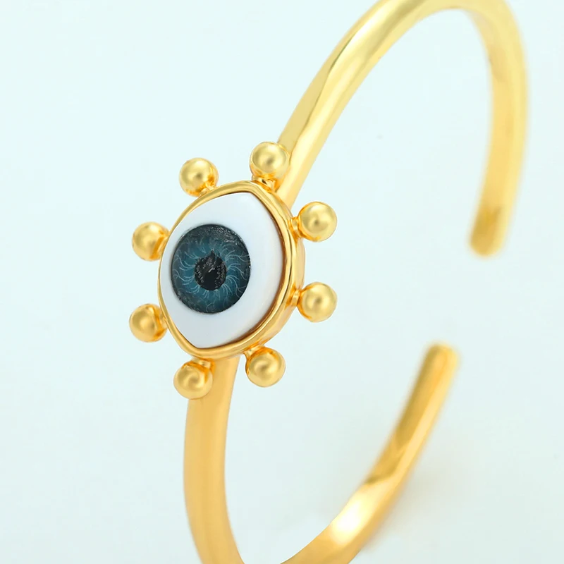 Daihe Punk Gold Plated Colorful Turkey Eye Bracelet Women Adjustable Micro Lnlay Enamel Copper Bracelet Bangles Female Jewelry 
Daihe Punk Gold Plated Colorful Turkey Eye Bracelet Women Adjustable Micro Lnlay Enamel Copper Bracelet Bangles Female Jewelry