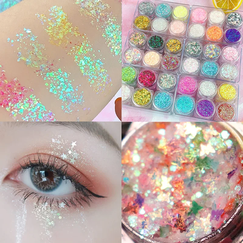 6 Color Diamond Sequins Eyeshadow Lasting Shimmer Glitter Mermaid Sequins Gel Highlighter Makeup Festival Party Cosmetics
6 Color Diamond Sequins Eyeshadow Lasting Shimmer Glitter Mermaid Sequins Gel Highlighter Makeup Festival Party Cosmetics