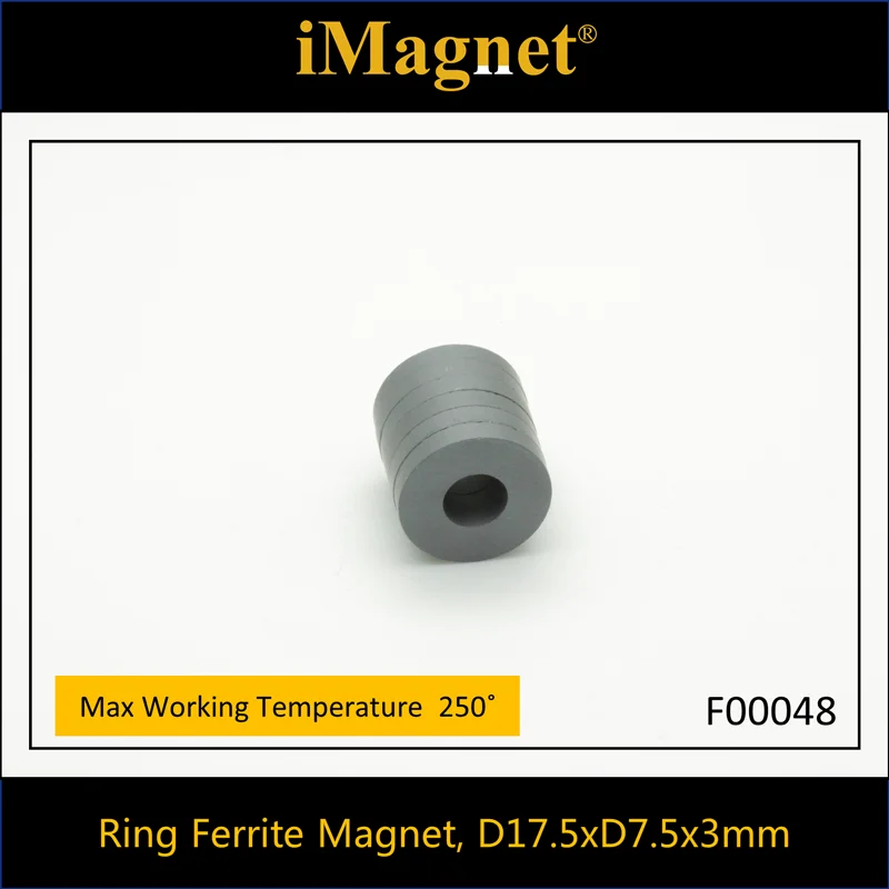 F00048 20/100 шт. Кольцо Ферритовый магнит D17.5 * D7.5 3 мм нестандартный Магнитный стальной
