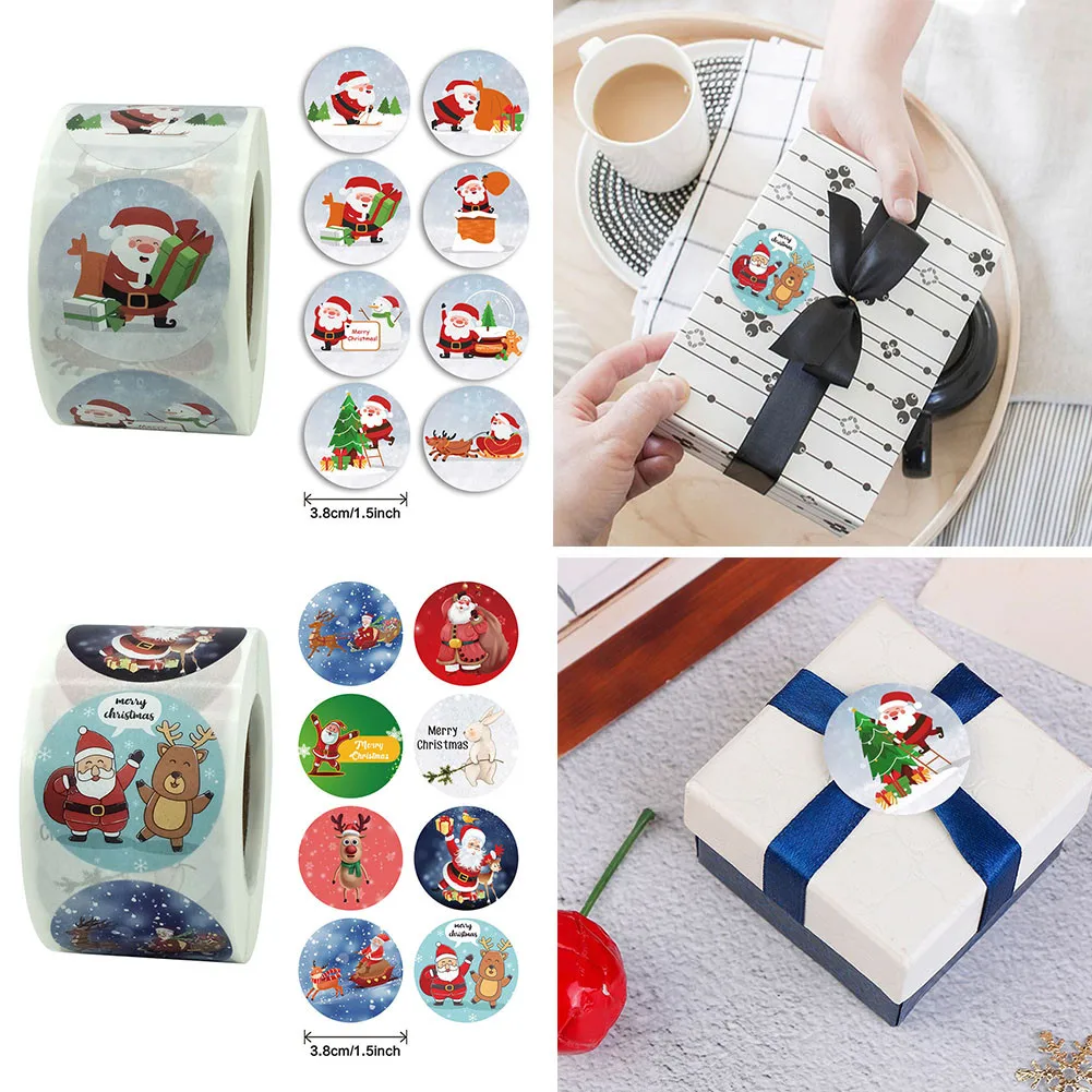 500Pcs/Roll Merry Christmas Stickers Labels Gift Tags Santa Claus Elk Envelope Sealing Paste For Navida Cards Presents Bag Gift
500Pcs/Roll Merry Christmas Stickers Labels Gift Tags Santa Claus Elk Envelope Sealing Paste For Navida Cards Presents Bag Gift