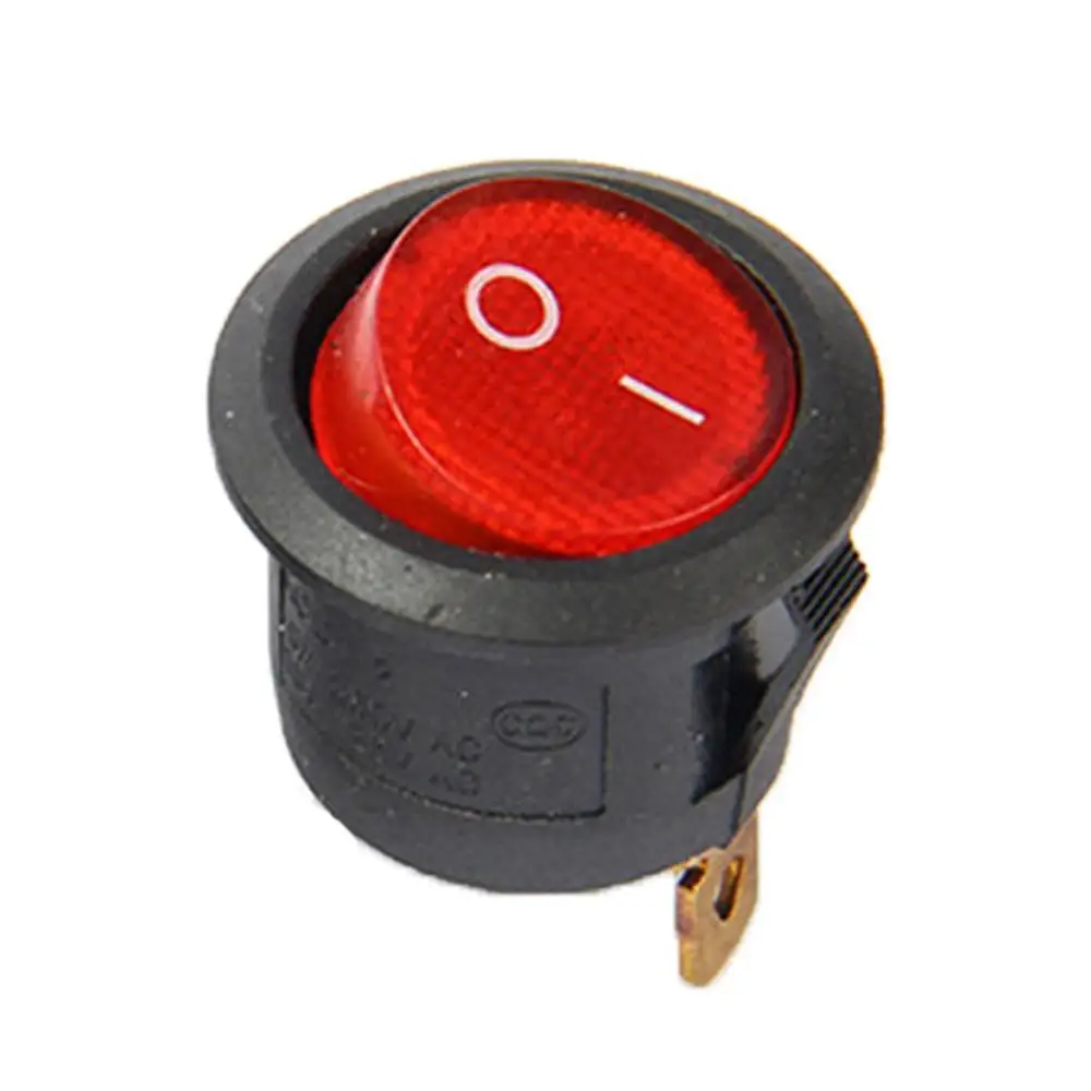 

80% Hot Sale 12V DC 20A 20mm Hole Fit Illuminated Signal Light Round Electronic SPST Switch Детали интерьера Switches & Relays