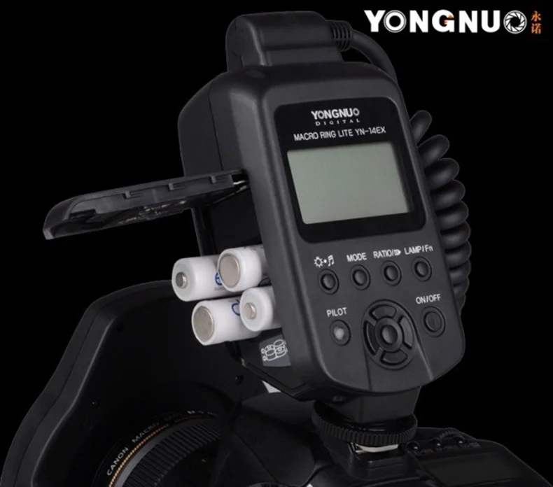 Кольцевая вспышка YONGNUO YN14EX TTL для макросъемки светодиодный светильник-вспышка с