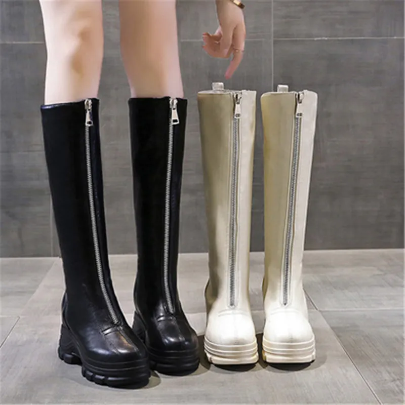 Women's Fashion Shoes High Boots Leather Hidden Heels Women Knee-High Boots Fashion Zip Female Long Boot Women Warm Winter Shoes
Women's Fashion Shoes High Boots Leather Hidden Heels Women Knee-High Boots Fashion Zip Female Long Boot Women Warm Winter Shoes