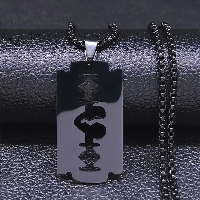 Fashion Blade Stainless Steel Necklaces Men Jewelry Black Color Gothic Necklaces Pendants Jewelry Homme Mens Hip Hop Jewelry
Fashion Blade Stainless Steel Necklaces Men Jewelry Black Color Gothic Necklaces Pendants Jewelry Homme Mens Hip Hop Jewelry