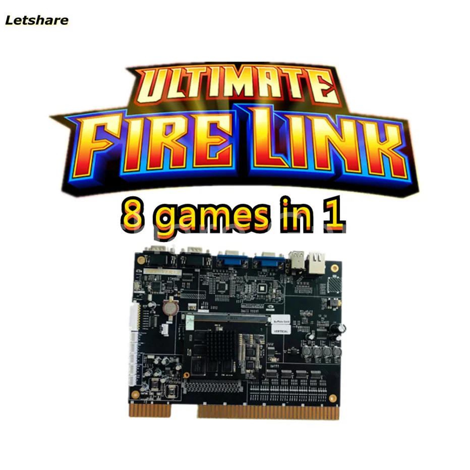 Multigames Arcade Board Fire Link 8 Games in 1 Vertical Screen Casino Machine Slot Game
Multigames Arcade Board Fire Link 8 Games in 1 Vertical Screen Casino Machine Slot Game
