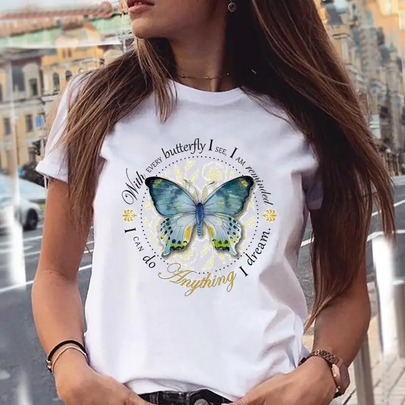 Women T-shirts 90s Butterfly Printing Clothing Cartoon Summer Graphic Print Female Stylish T Top Shirt Girl Tee T-Shirt
Women T-shirts 90s Butterfly Printing Clothing Cartoon Summer Graphic Print Female Stylish T Top Shirt Girl Tee T-Shirt
