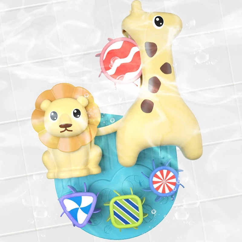 Baby Bath Toys Giraffe Bath Wall Toy Bathtub Toys with Waterfall Water Spray and Spin Shower Gift for Toddler
Baby Bath Toys Giraffe Bath Wall Toy Bathtub Toys with Waterfall Water Spray and Spin Shower Gift for Toddler