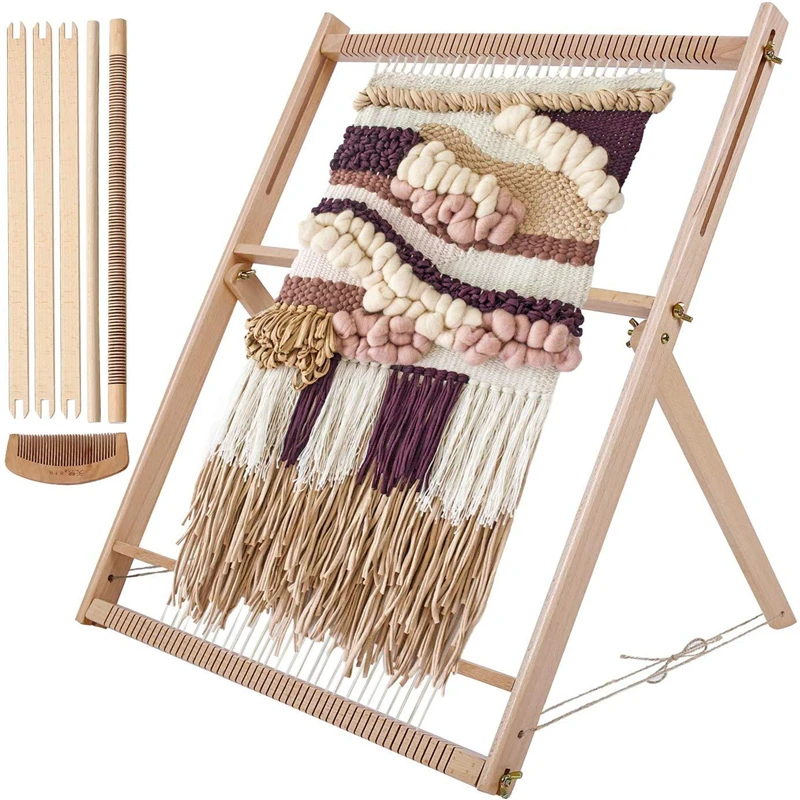 Wooden Tapestry Knitting 70x50cm Weaving Loom with Stand Arts & Crafts Weaving Frame Loom Beginner Supplies Embroidery Hoop
Wooden Tapestry Knitting 70x50cm Weaving Loom with Stand Arts & Crafts Weaving Frame Loom Beginner Supplies Embroidery Hoop