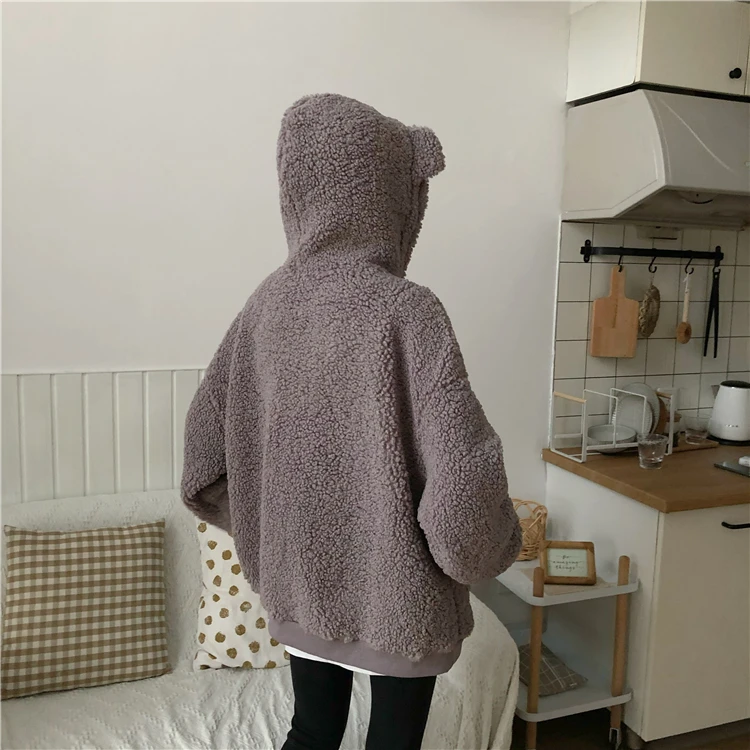 Korean Style Winter Casual Kawaii Warm Sweatshirt Women Plush Hoodie Loose Female Pocket Oversized Hoodies for Girls Pullover
Korean Style Winter Casual Kawaii Warm Sweatshirt Women Plush Hoodie Loose Female Pocket Oversized Hoodies for Girls Pullover