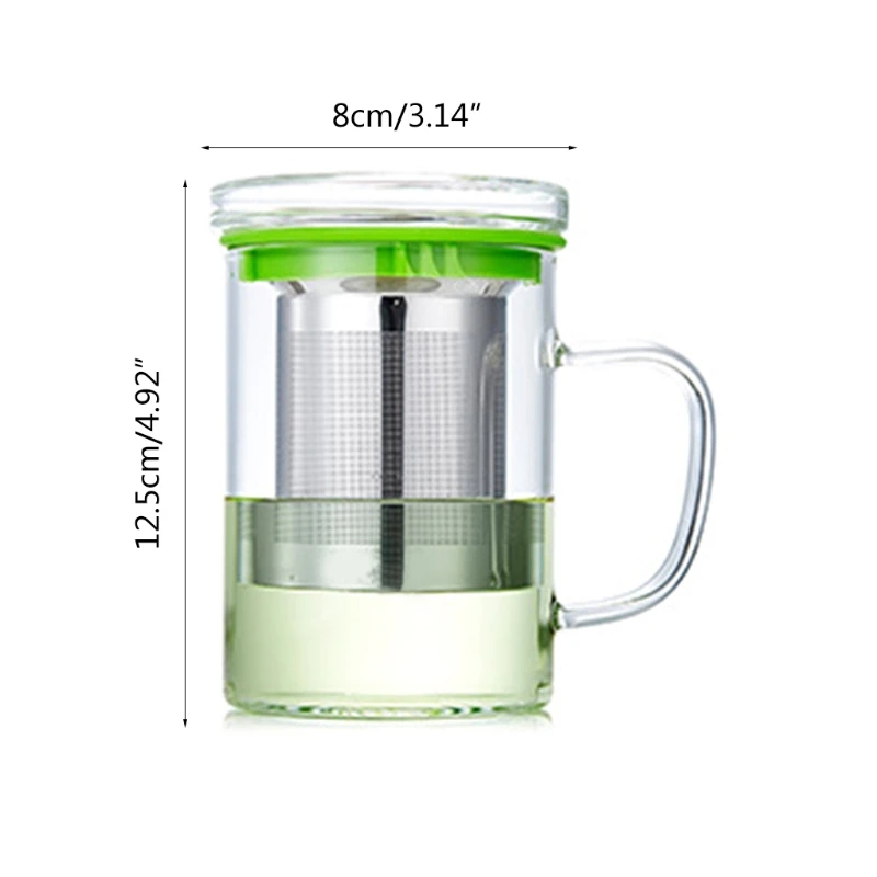 Glass Tea Cup with Lid and Stainless Steel Infuser Basket Perfect Clear Tea Mug for Office and Home Uses for Loose Leaf
Glass Tea Cup with Lid and Stainless Steel Infuser Basket Perfect Clear Tea Mug for Office and Home Uses for Loose Leaf