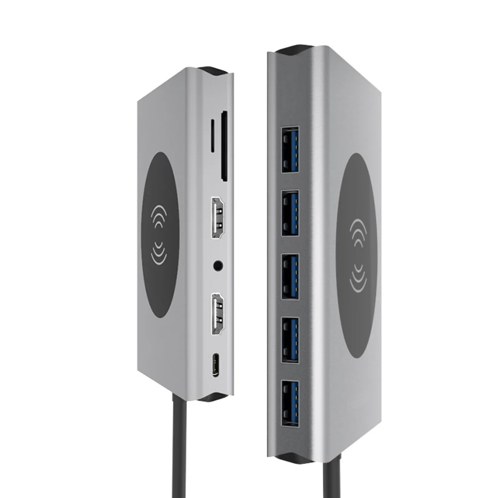 14 in 1 USB C Hub Type C to HDMI-compatible 3.5mm RJ45 VGA PD USB 3.0 TF Wireless Charger for Household Computer Accessory
14 in 1 USB C Hub Type C to HDMI-compatible 3.5mm RJ45 VGA PD USB 3.0 TF Wireless Charger for Household Computer Accessory