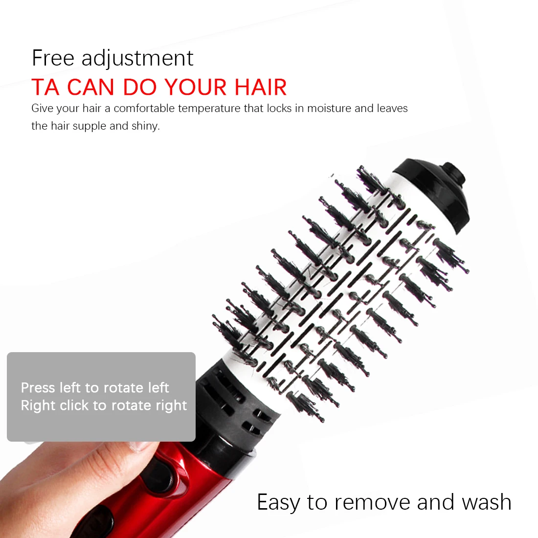 2020 Electric Hair Dryer Brush Replaceable Hot Air Comb Rotating Hair Straightener Curler Iron Volumizer Rotate ONE STEP Blowers 
2020 Electric Hair Dryer Brush Replaceable Hot Air Comb Rotating Hair Straightener Curler Iron Volumizer Rotate ONE STEP Blowers