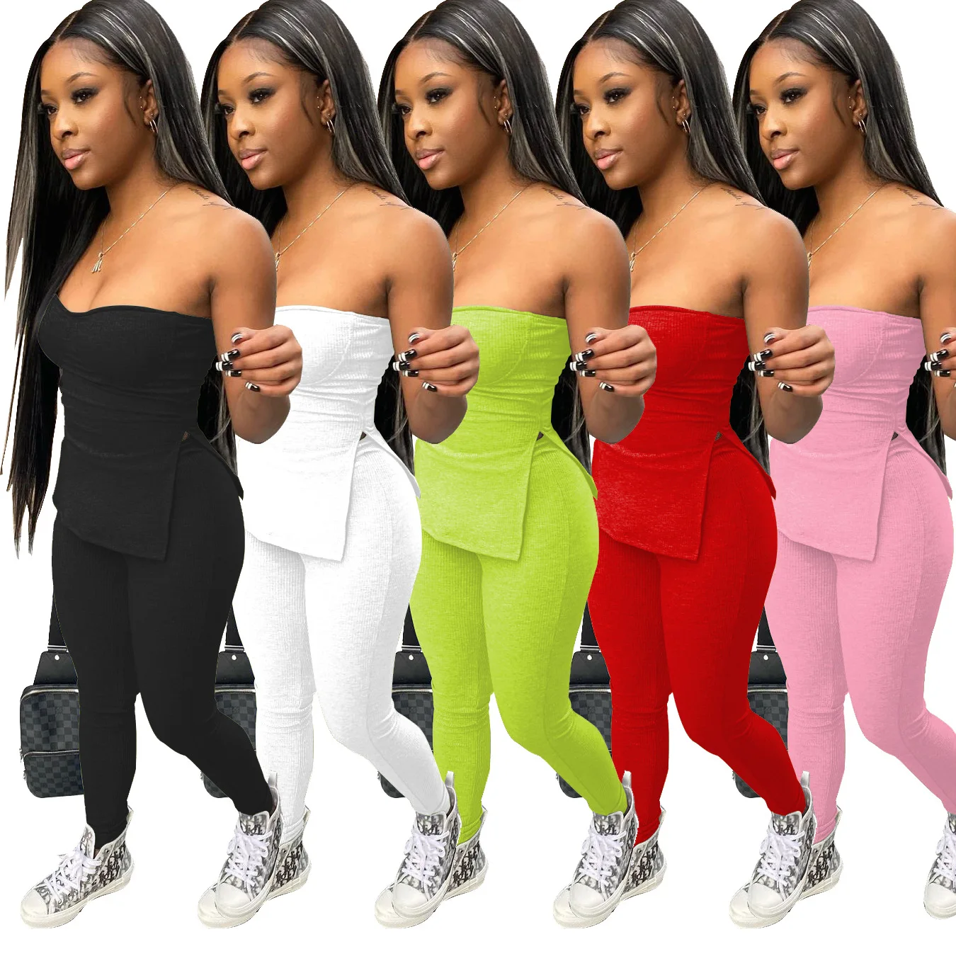 Summer Fashion Women Chest Wrapped Top Two Piece Sets Solid Color Pit Strip Stretch Tight Streetwear Party Outfits
Summer Fashion Women Chest Wrapped Top Two Piece Sets Solid Color Pit Strip Stretch Tight Streetwear Party Outfits