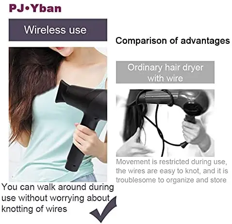 Wireless Blow Dryer,Fast Dry Low Noise Blow Dryer,Fast Charging,Portable for Indoors Outdoors and Traveling
Wireless Blow Dryer,Fast Dry Low Noise Blow Dryer,Fast Charging,Portable for Indoors Outdoors and Traveling