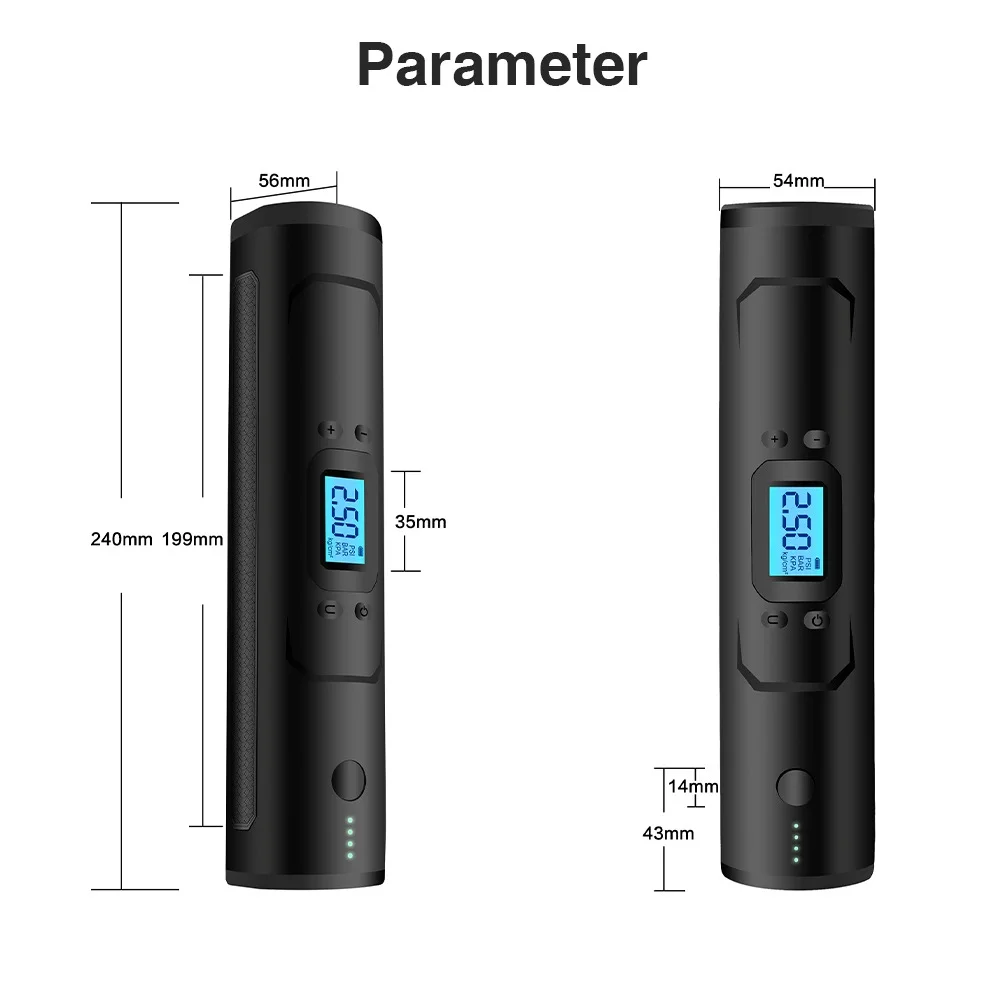 Portable 7800mAh Cordless 25L/min 150PSI Air Compressor Pump Power Bank Digital Gauge LED Light Tyre Inflator
Portable 7800mAh Cordless 25L/min 150PSI Air Compressor Pump Power Bank Digital Gauge LED Light Tyre Inflator