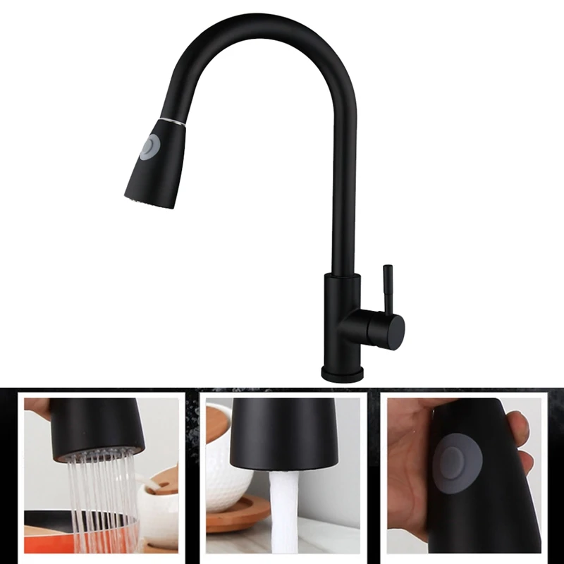 1 Pcs Black Pull Out Kitchen Sink Deck Mounted Stream Sprayer Bathroom Kitchen Hot Cold Faucet With 2 Function Bubbler Aerator
1 Pcs Black Pull Out Kitchen Sink Deck Mounted Stream Sprayer Bathroom Kitchen Hot Cold Faucet With 2 Function Bubbler Aerator