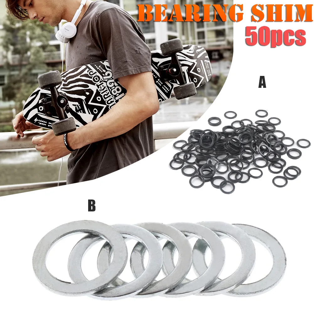 50pcs Screw Gasket Skateboard Support Accessory Fish Board Bearing Aluminum O-Ring Black Washers for Longboard Cruiser
50pcs Screw Gasket Skateboard Support Accessory Fish Board Bearing Aluminum O-Ring Black Washers for Longboard Cruiser