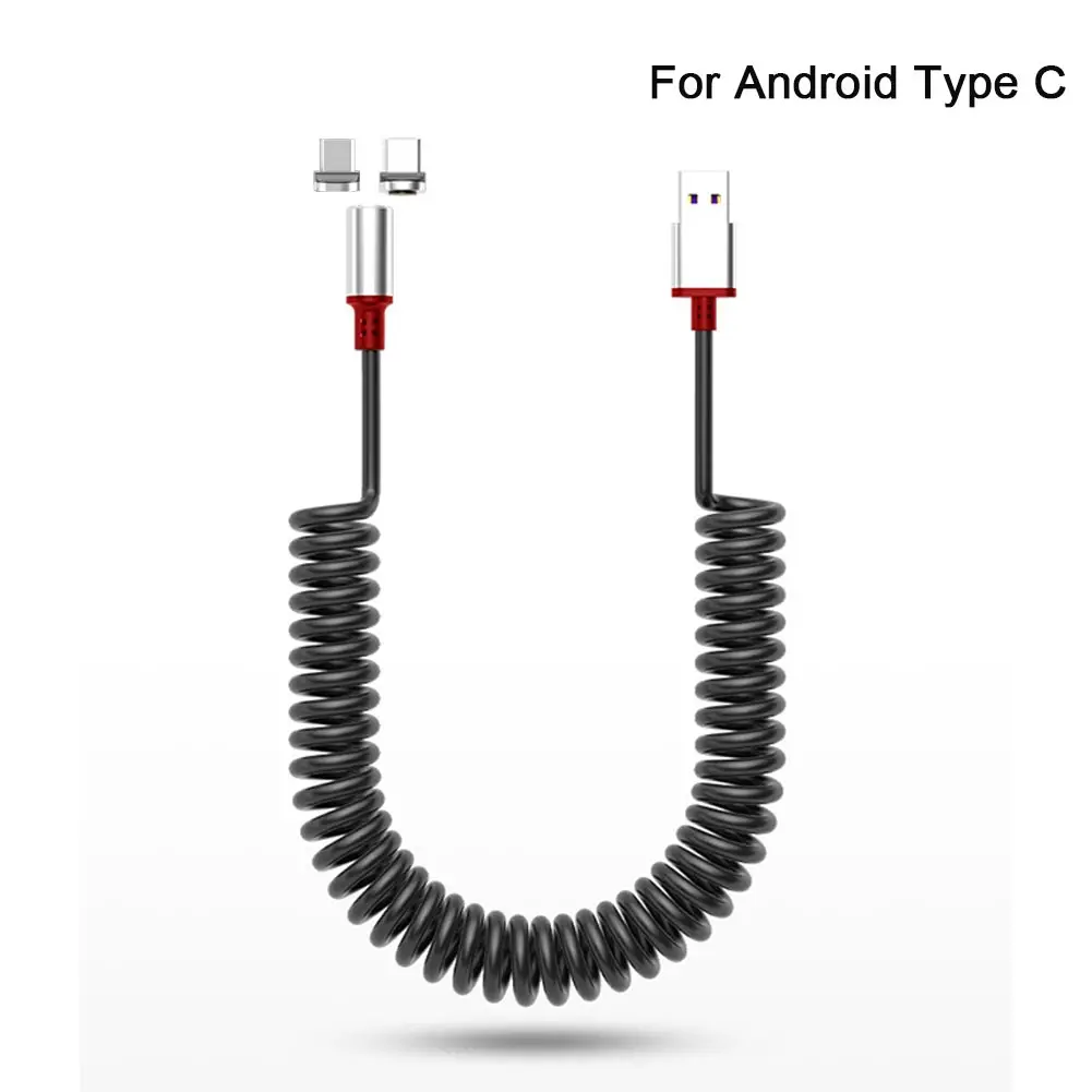 Durable Retractable Type C Coiled Portable Spring Wire Charging Cable Fast Car Magnetic 1.5 Meters Mobile Phone For Android
Durable Retractable Type C Coiled Portable Spring Wire Charging Cable Fast Car Magnetic 1.5 Meters Mobile Phone For Android
