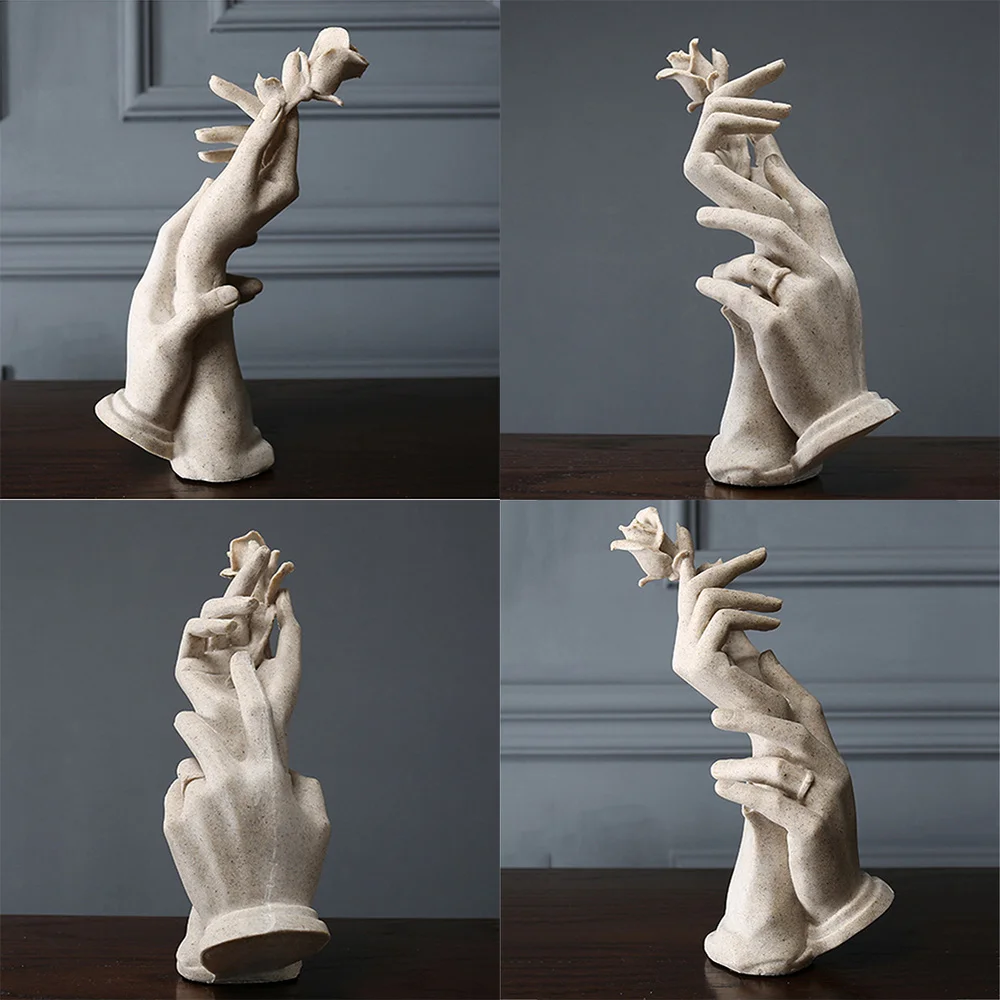 1PC Tabletop Ornament Hand In Hand Rose Figurine Resin Arts Crafts Sculpture for Wedding
1PC Tabletop Ornament Hand In Hand Rose Figurine Resin Arts Crafts Sculpture for Wedding