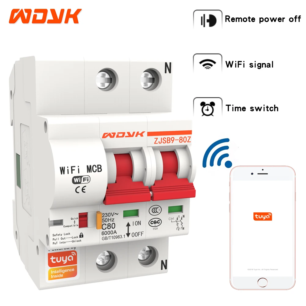 Smart Circuit Breaker WiFi Automatic Switch Remote Control Of Circuit Breaker For Overload And Short Circuit Protection 1P-4P
Smart Circuit Breaker WiFi Automatic Switch Remote Control Of Circuit Breaker For Overload And Short Circuit Protection 1P-4P