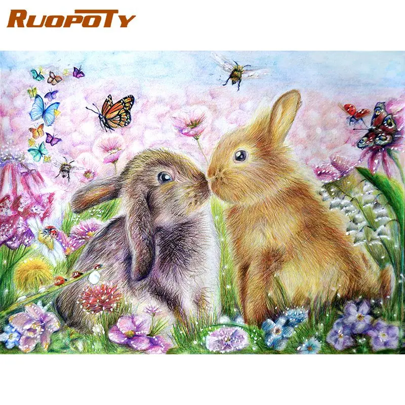 RUOPOTY 60x75cm Frame Painting By Number For Adults Rabbit Animals Picture By Numbers Acrylic Paint On Canvas For Home Decor
RUOPOTY 60x75cm Frame Painting By Number For Adults Rabbit Animals Picture By Numbers Acrylic Paint On Canvas For Home Decor