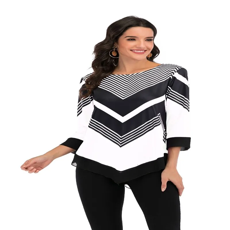LOSSKY Women Shirt Spring Autumn Elegant Long Sleeve Blouse Print Stripe Casual Female Fashion Shirt Plus Size Street Women Tops
LOSSKY Women Shirt Spring Autumn Elegant Long Sleeve Blouse Print Stripe Casual Female Fashion Shirt Plus Size Street Women Tops
