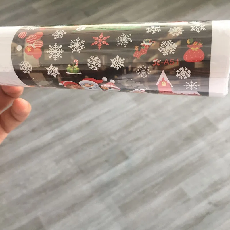 Белая Рождественская Настенная Наклейка статическая белая наклейка свернутая