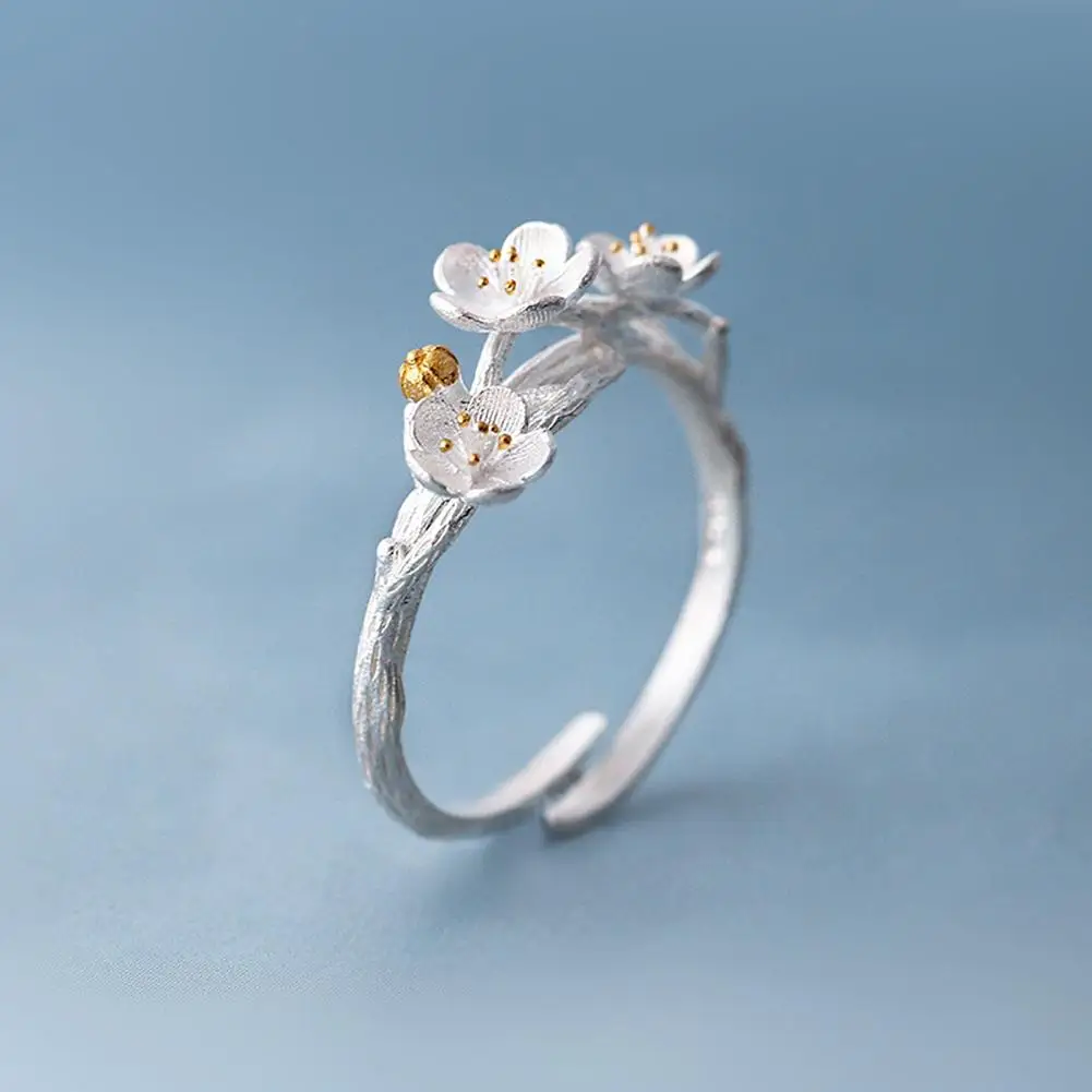Fashion Plum Blossom Open Finger Ring Handmade Flower Adjustable Women Jewelry 
Fashion Plum Blossom Open Finger Ring Handmade Flower Adjustable Women Jewelry