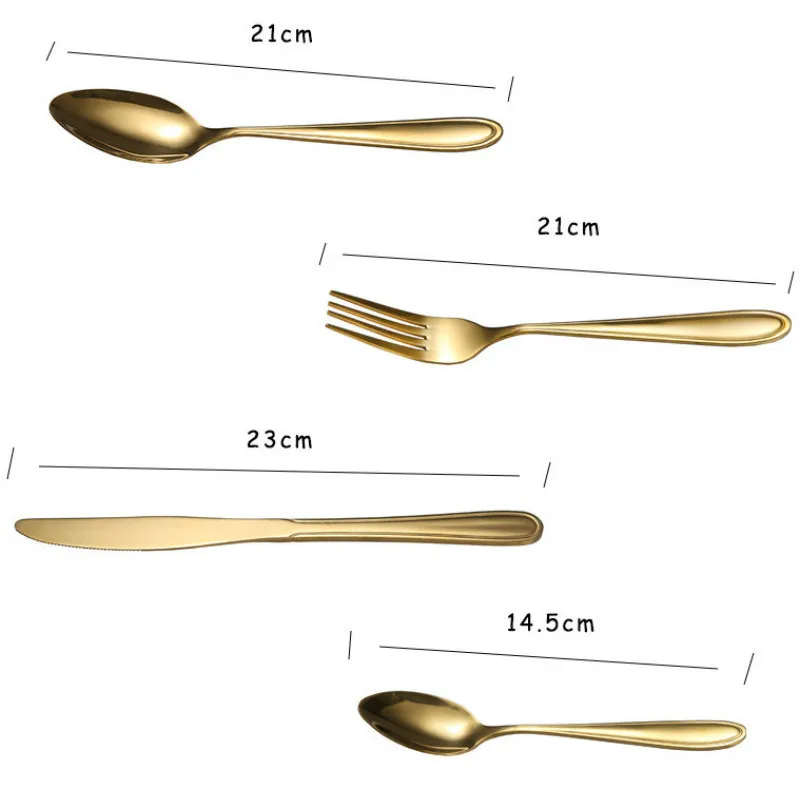 16 / 24 PCS Tableware Gold Cutlery Set Dinnerware Set 304 Stainless Steel Gold Cutlery Set Knife Fork Set Tableware Silverware
16 / 24 PCS Tableware Gold Cutlery Set Dinnerware Set 304 Stainless Steel Gold Cutlery Set Knife Fork Set Tableware Silverware