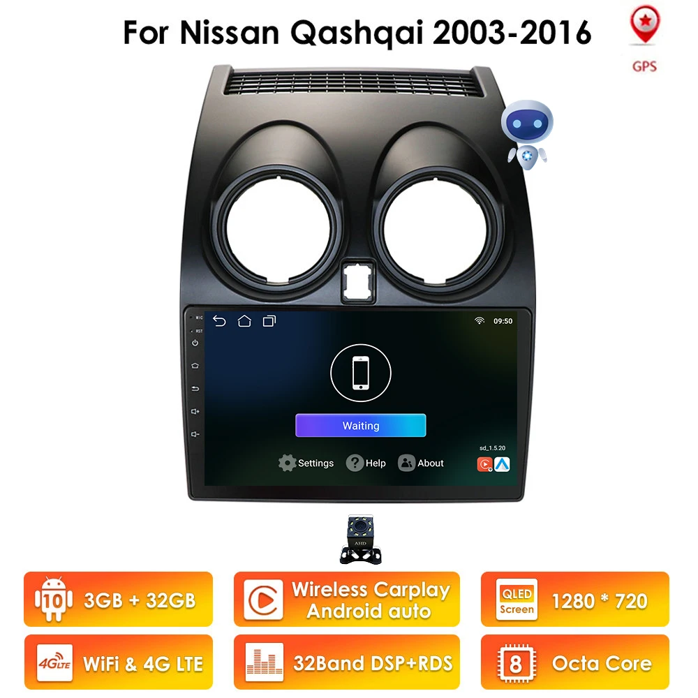 Hizpo 4G для Nissan Qashqai 1 J10 2006 - 2013 Автомагнитола мультимедийный видеоплеер навигация GPS Android 10 No 2din 2 din Авторадио
Hizpo 4G для Nissan Qashqai 1 J10 2006 - 2013 Автомагнитола мультимедийный видеоплеер навигация GPS Android 10 No 2din 2 din Авторадио