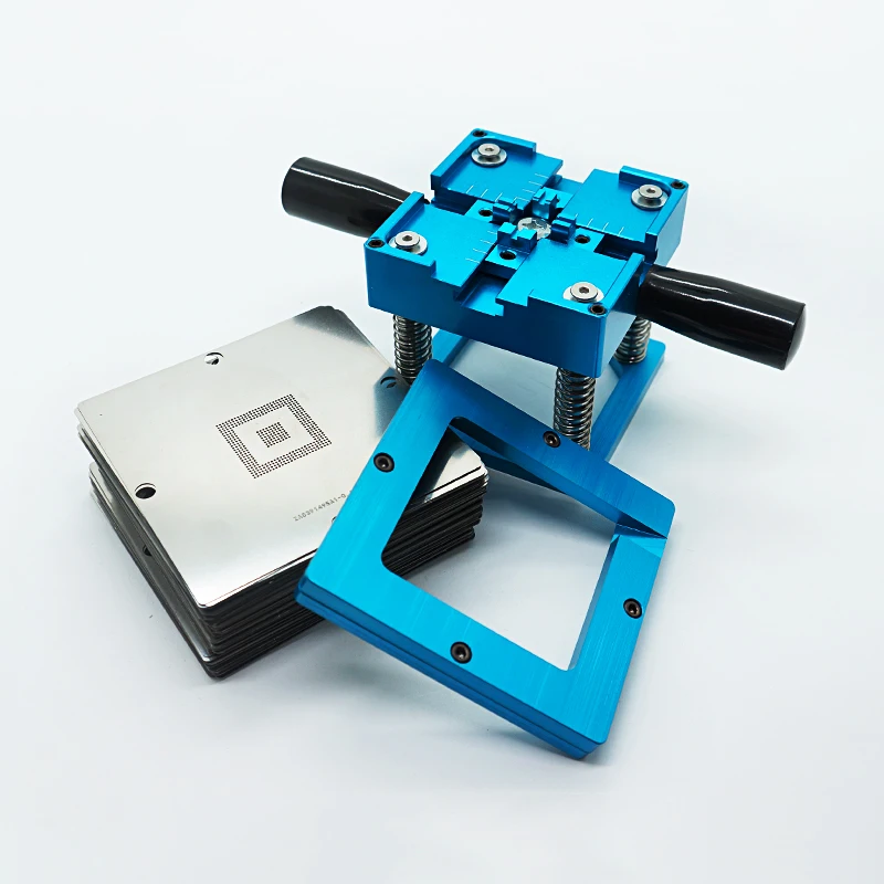 1 Set High Quality BGA 90MM Blue With handle Reballing Jig With 184Pcs BGA Stencils Kit for BGA IC repair reworking
1 Set High Quality BGA 90MM Blue With handle Reballing Jig With 184Pcs BGA Stencils Kit for BGA IC repair reworking