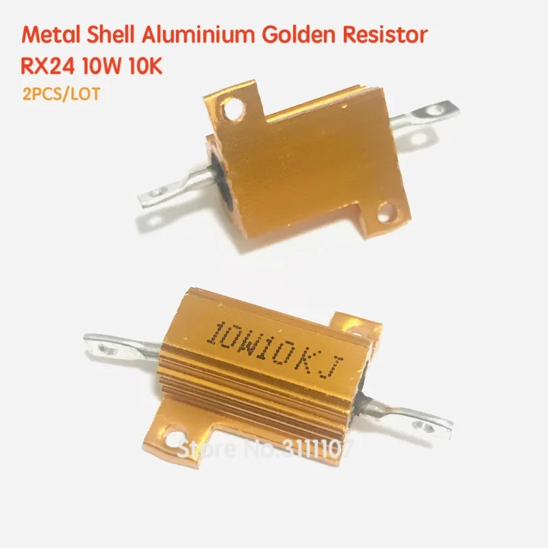 2PCS RX24 10W 10K ohm 10KJ Wire Wound Resistor Metal Shell Aluminium Golden Resistor 10Watt 10K ohm Heatsink Resistance
2PCS RX24 10W 10K ohm 10KJ Wire Wound Resistor Metal Shell Aluminium Golden Resistor 10Watt 10K ohm Heatsink Resistance